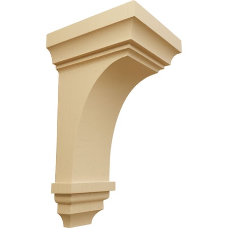 Ekena Millwork 7"W x 7 3/4"D x 14"H Jumbo Jefferson Wood Corbel, Alder CORW07X07X14JEAL
